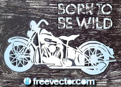 Motorcycle Illustration Free Vector