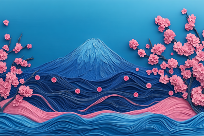 Mount Fuji And Cherry Blossoms