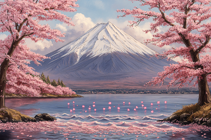 Mount Fuji In Bloom