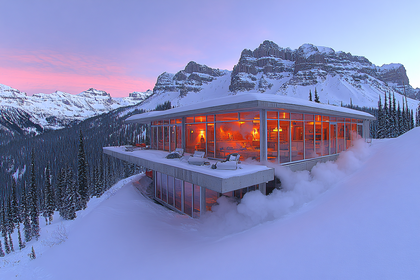 Mountain House at Dusk