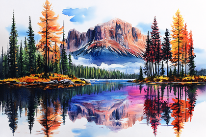 Mountain Lake Reflection
