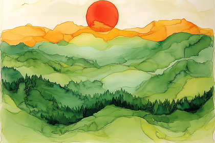 Mountain Sunset Inkscape