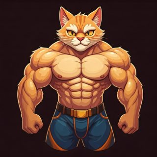 muscular cat athlete