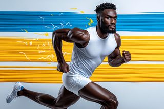 Muscular Athlete Running