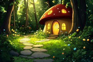 Mushroom House in Enchanted Forest