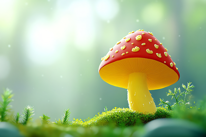 Mushroom In Forest