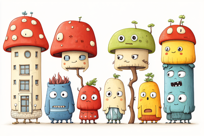 Mushroom Monster Lineup