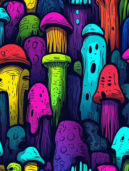 Mushrooms Illustration