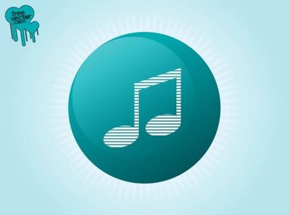 Music Button Free Vector