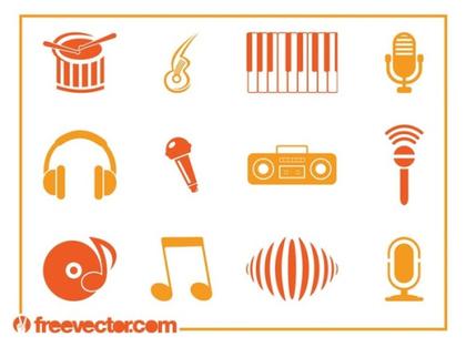 Music Icons s Free Vector