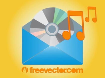 Music Mail Icon Free Vector