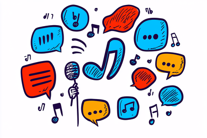 Music & Speech Bubble Concept