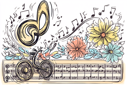 Musical Bicycle With Flowers