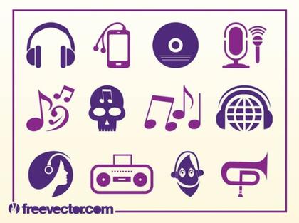 Musical Icons Free Vector