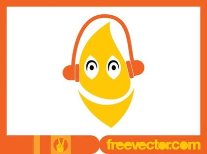 Musical Lemon Free Vector