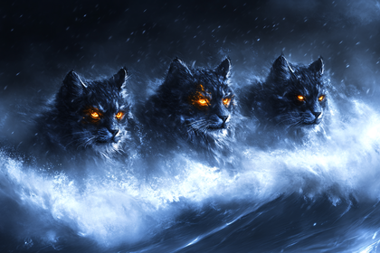 Mystical Cat Trio