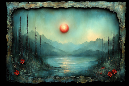 Mystical Lake At Dusk