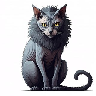 lykoi cat portrait