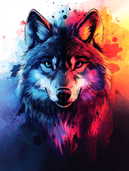 Mystical Wolf Portrait