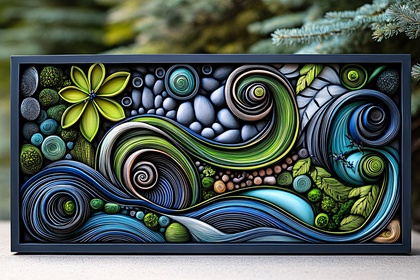 Abstract Nature Swirls Artwork