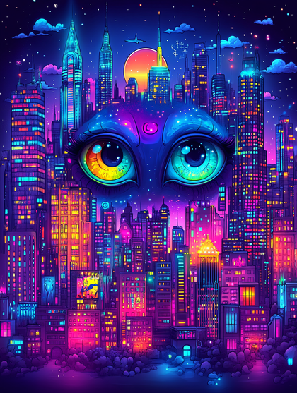 Neon City Gaze