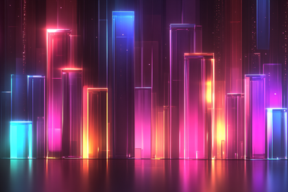 Neon Cityscape Bars