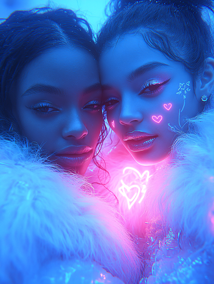 Neon Glow Sisters