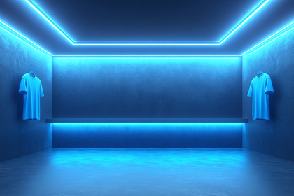 Neon Lit T-Shirt Display