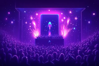 Neon Rocket Launch Event