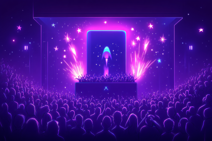 Neon Rocket Launch Event