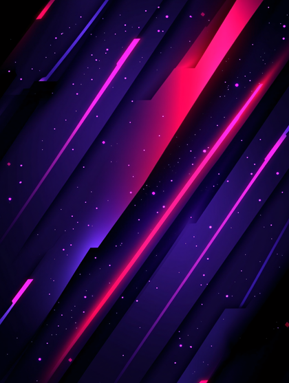 Neon Stripes Abstract