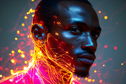 Neon Veins Portrait