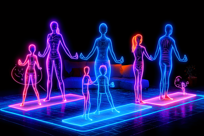 Neon Yoga Family