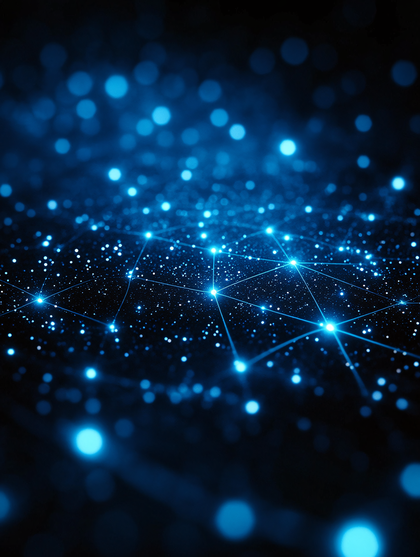 Network Of Blue Lights
