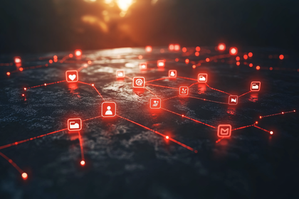 Network of Communication Icons