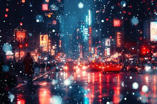New York City Rainy Night