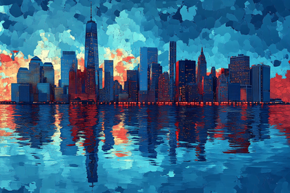 New York City Skyline at Dusk