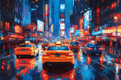 New York City Taxi Cab Scene