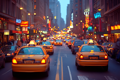 New York City Traffic At Night