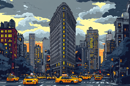 New York City Yellow Taxi Scene