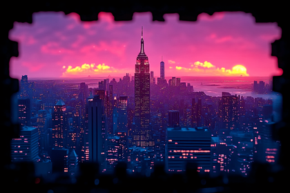 New York Sunset Skyline