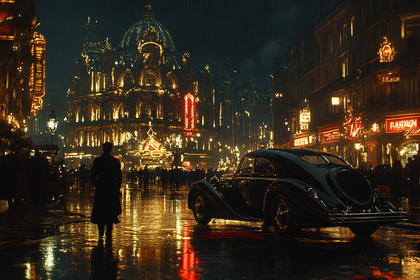 Night City Street Scene