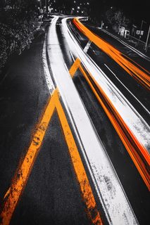 Night City Traffic Trails