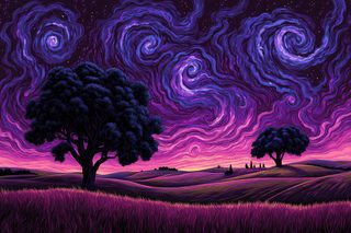 Night Sky with Trees