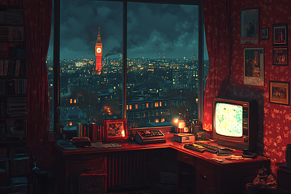 Night View Of London From Cozy Room