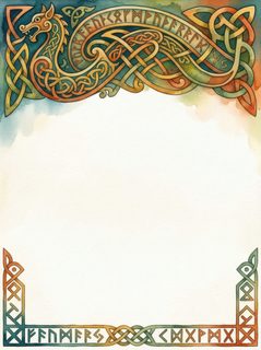 viking dragon border