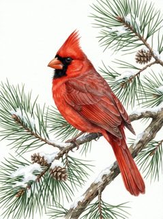 cardinal-winter-pine
