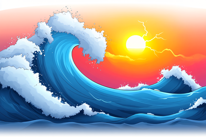 Ocean Wave Sunset