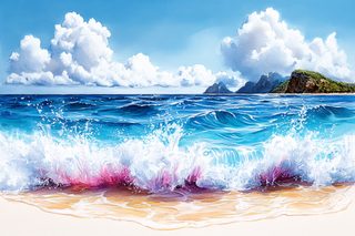 Ocean Wave Watercolor