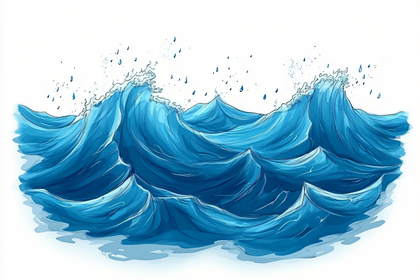 Ocean Waves Illustration